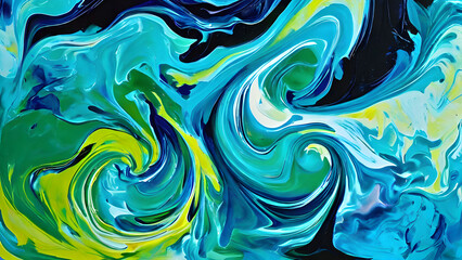 Obraz premium Teal blue green and dark blue color abstract design background. features a mesmerizing blend of these rich hues. creating a visually captivating and dynamic composition