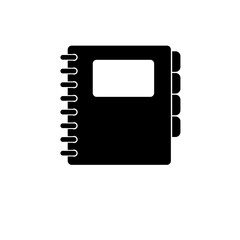 Notebook Organizer Solid Flat Vector Icon Isolated on White Background.