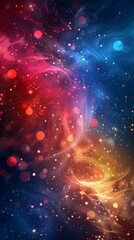 Fototapeta premium Surreal Multicolored Particle Light Halo