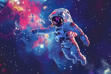 Space exploration flat design top view astronomy theme water color Complementary Color Scheme