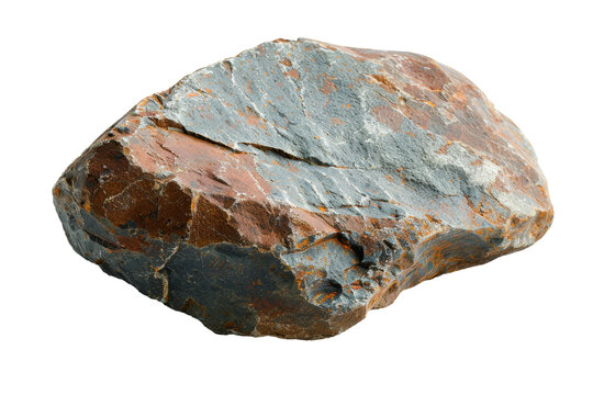 A large rock isolated on a white background