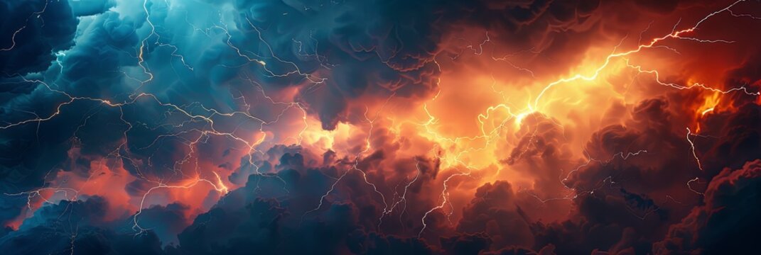 abstract background with dramatic lighting and storm