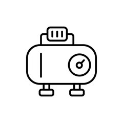 Air compressor outline icons, minimalist vector illustration ,simple transparent graphic element .Isolated on white background