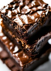brownie on a white background