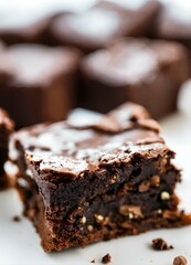 brownie on a white background