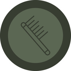 Comb Line Green Circle Icon