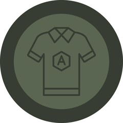 Shirt Line Green Circle Icon