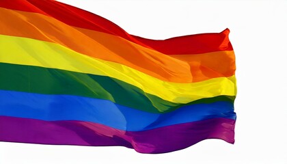 Obraz premium lgbt flag on a white background, queer lgbtq pride month, parade, june 1st, fight against homophobia and bullying, tolerance