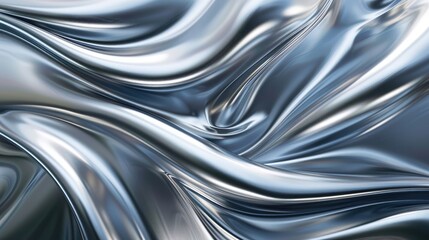 Abstract art background with wide smooth silver art wallpaper