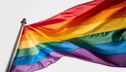 lgbt flag on a white background, queer lgbtq pride month, parade, june 1st, fight against homophobia and bullying, tolerance