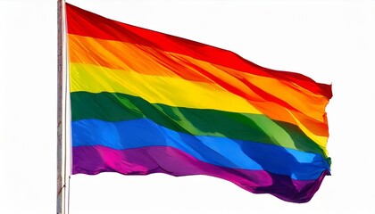 Fototapeta premium lgbt flag on a white background, queer lgbtq pride month, parade, june 1st, fight against homophobia and bullying, tolerance
