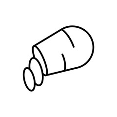 Carrot outline icons, minimalist vector illustration ,simple transparent graphic element .Isolated on white background