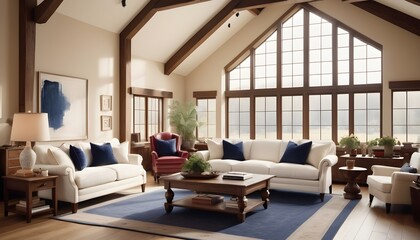 Fototapeta premium Photo interior modern design room 3D illustration