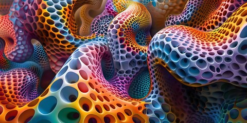 Modern 3D patterned texture sleek geometry abstract elements sharp details HD resolution Background