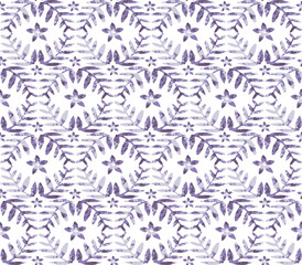 seamless pattern with violet flowers