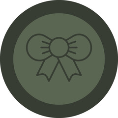 Bow Line Green Circle Icon