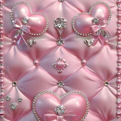 pink diamond heart background