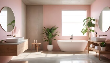 Photo interior modern design room 3D illustration