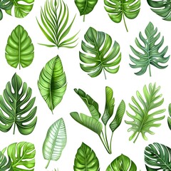 green leaves pattern