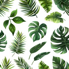 green leaves pattern