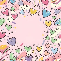Fototapeta premium background with hearts