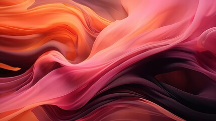 Fototapeta premium Abstract flowing waves of vibrant pink, orange, and purple colors. Perfect for modern, artistic, or design backgrounds.
