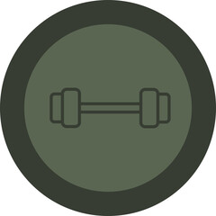 Barbell Line Green Circle Icon