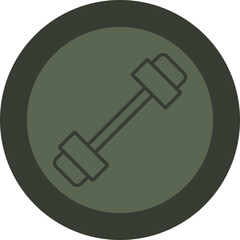 Crossfit Line Green Circle Icon