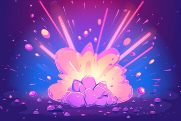 game background blast effect cartoon glow effect background
