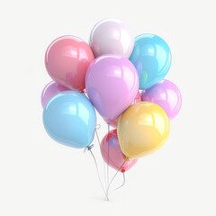 Balloon on white background. 3d render
