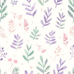 Watercolor  floral pattern