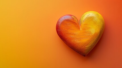 Fototapeta premium A Valentine day background with a heart of yellow and orange colors