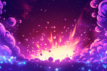 game background blast effect cartoon glow effect background