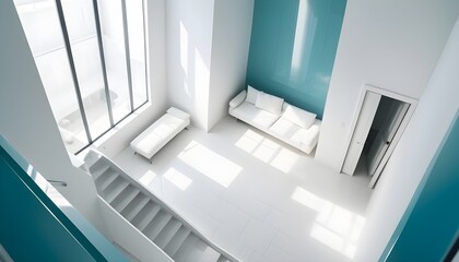 Fototapeta premium Photo interior modern design room 3D illustration