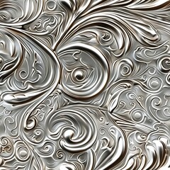 Antique embossed silver texture, seamless tile pattern