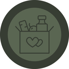 Food Line Green Circle Icon