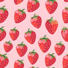 Red and Pink strawberry pattern