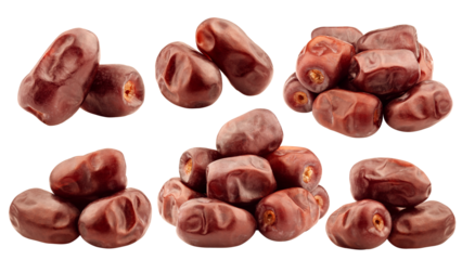 Dates isolated on white background, full depth of field