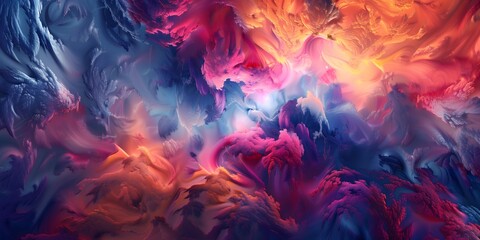 Fototapeta premium Multicolored abstract background vibrant palette swirling hues dynamic composition artistic expression waves seascape painting background texture abstract art background wallpaper illustration