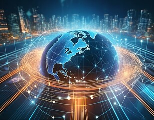 Global digital connectivity and high speed data transfer for international information exchange