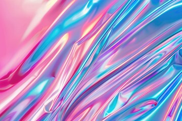 Fototapeta premium Abstract fabric witj drapery background. Pink and blue pearly background.