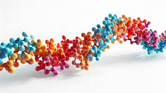 Illustrate carbohydrates from a frontal perspective using a digital CG 3D technique
