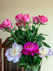 Beautiful rose flower in a vase