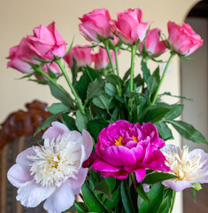 Beautiful rose flower in a vase