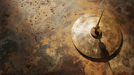 Fototapeta premium Sundial, technology and innovation in telling time in the past