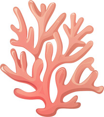 Obraz premium Underwater Wonder: Simple Cartoon Coral Pieces