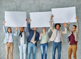 sign business blank holding woman man empty showing board poster banner advertisement background...