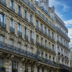 Paris, beautiful buildings, boulevard Henri-IV in the 4e arrondissement of the french capital
