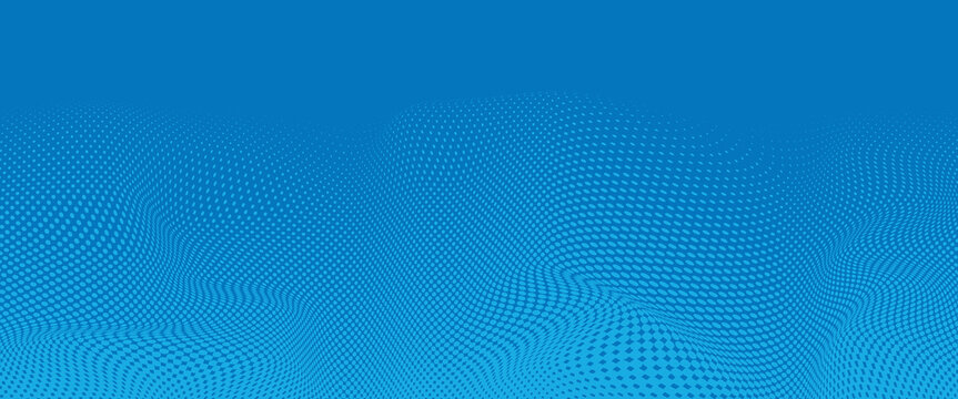 Abstract digital wave of particles. Futuristic point wave. Technology background vector.