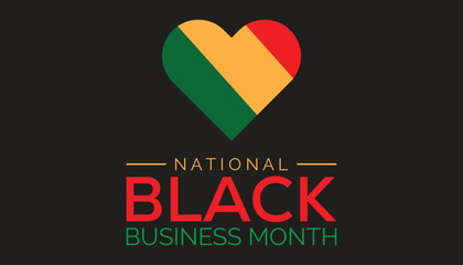 National Black Business Month is observed every year on August.banner design template Vector illustration background design.